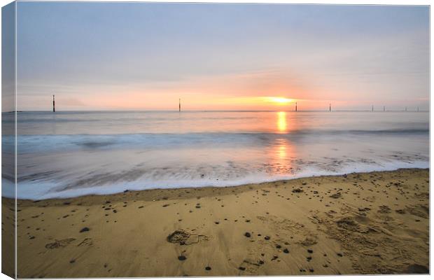 Sunrise At Sea Palling Canvas Print by Daniel Sweeney