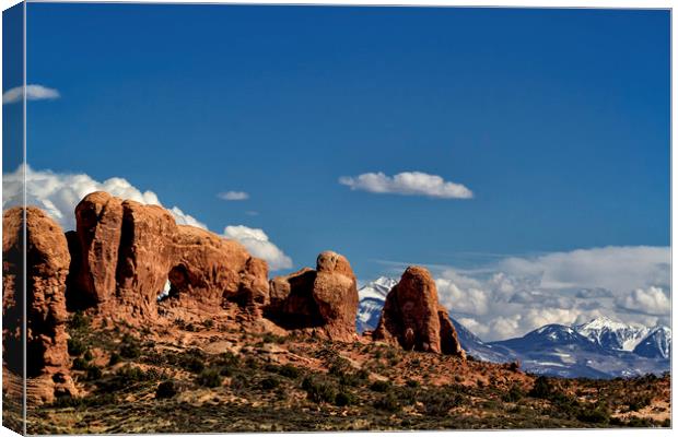 Between Two Worlds - Arches National Park Canvas Print by Belinda Greb