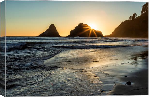 Waiting for the Sunset Canvas Print by Belinda Greb