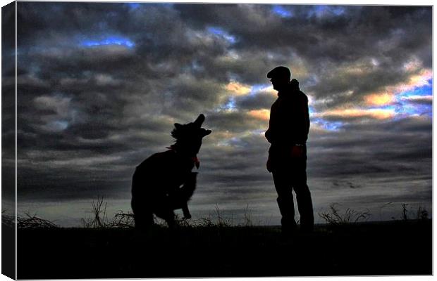 Man and Dog Canvas Print by Richard Cruttwell