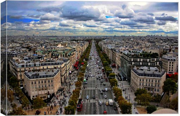 Champs Elysees Canvas Print by Richard Cruttwell