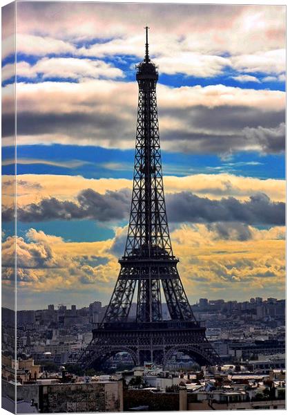 Eiffel Tower, Paris Canvas Print by Richard Cruttwell
