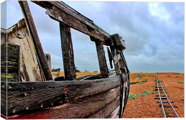 Wreck at Dungeness Canvas Print by Richard Cruttwell