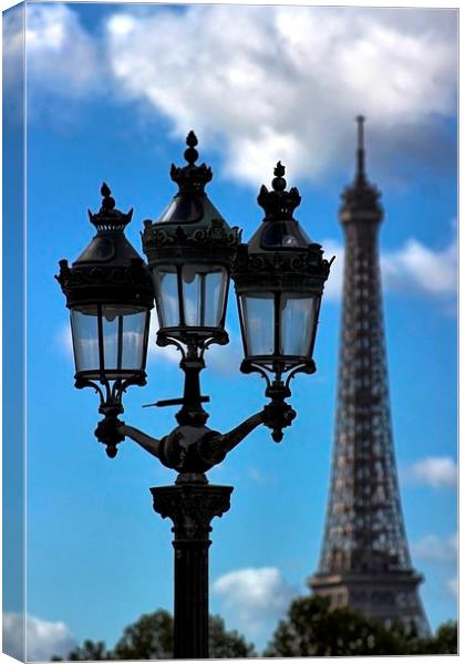 Paris Street Lamp Canvas Print by Richard Cruttwell