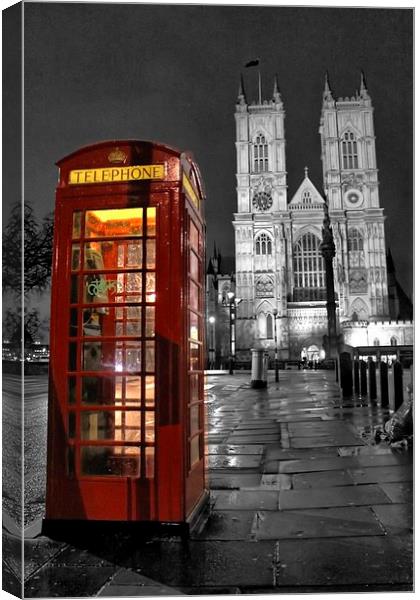 London Telephone Box Canvas Print by Richard Cruttwell