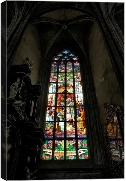 Stained Glass Window Canvas Print by Richard Cruttwell