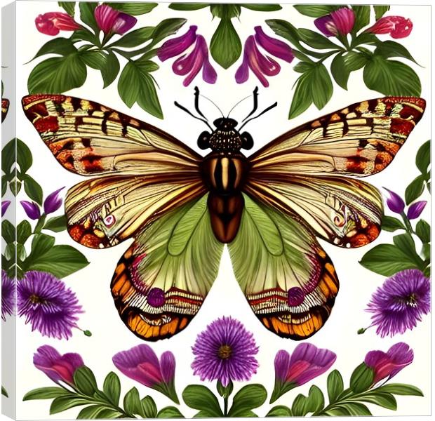 Vintage Butterfly Canvas Print by Scott Anderson