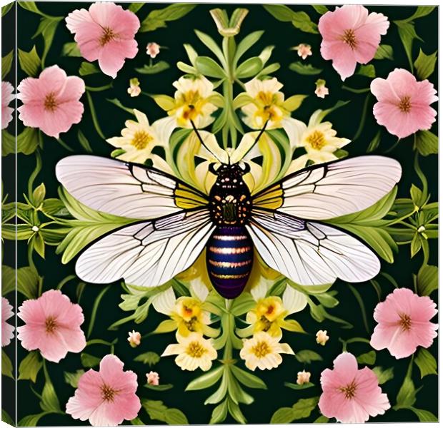 Bee and Flower Canvas Print by Scott Anderson