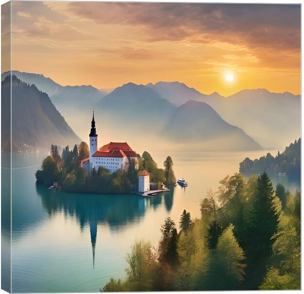 Impressions of Lake Bled Canvas Print by Scott Anderson