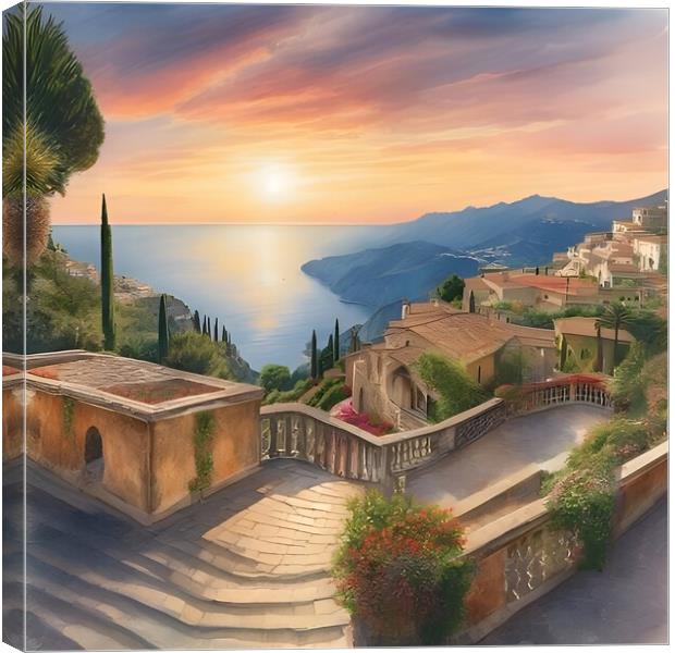 Views from Capri Canvas Print by Scott Anderson