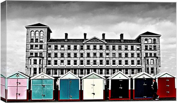 Hove Beach Huts Canvas Print by Scott Anderson