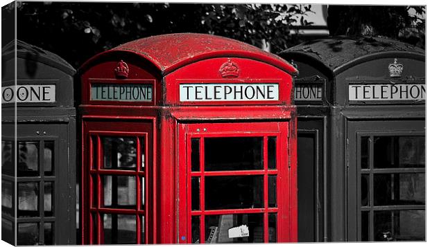 Red Phone Box Canvas Print by Scott Anderson