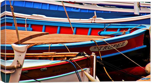 St Tropez Boats Canvas Print by Scott Anderson