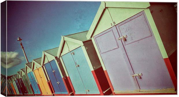 Brighton Beach Huts Canvas Print by Scott Anderson