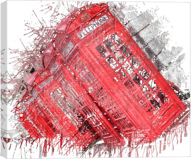 London Phone Boxes Canvas Print by Scott Anderson