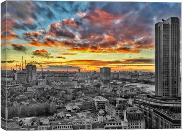 Sunset over London Canvas Print by Scott Anderson