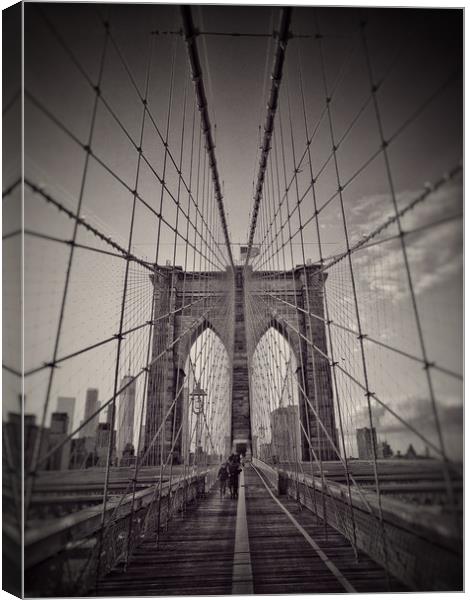 Brooklyn Bridge New York  Canvas Print by Scott Anderson