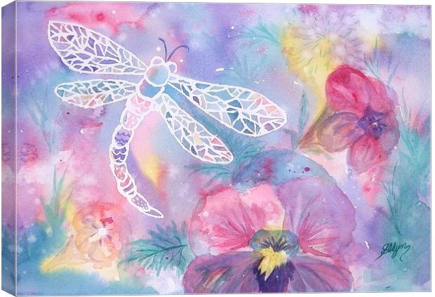 Dance of the Dragonfly Canvas Print by ellen levinson