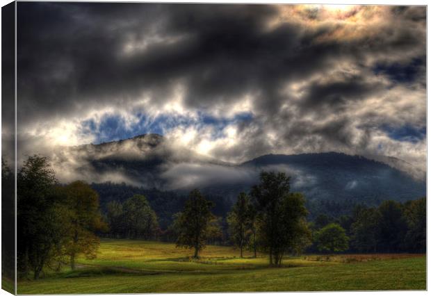 Living In The Clouds of Western North Carolina Canvas Print by Greg Mimbs