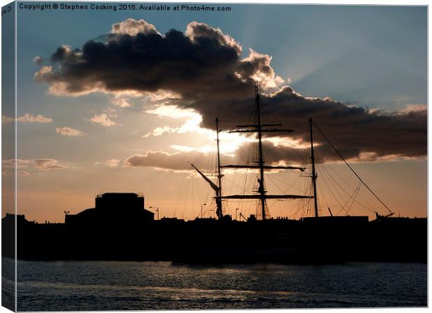  A Weymouth Harbour Sunset Canvas Print by Stephen Cocking