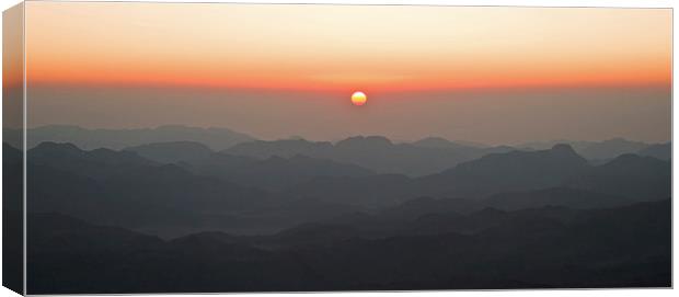 Sunrise over the Sinai Canvas Print by Andy Armitage