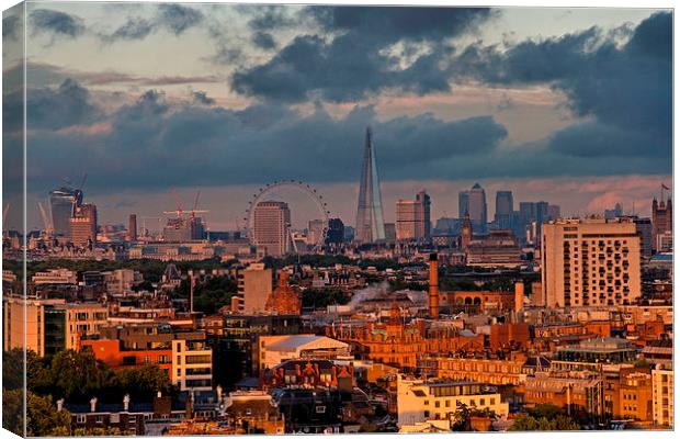 Sunset skyline of London Canvas Print by Andy Armitage