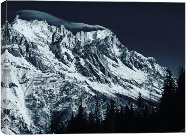 The Grandes Jorasses from Courmayeur Canvas Print by Andy Armitage