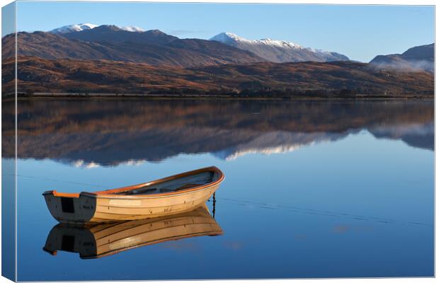 Calm waters on Loch Shiel Canvas Print by Dan Ward