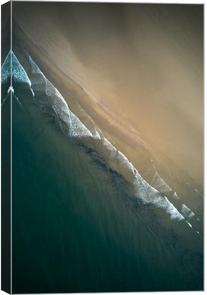 Saltburn beach from above Canvas Print by Dan Ward