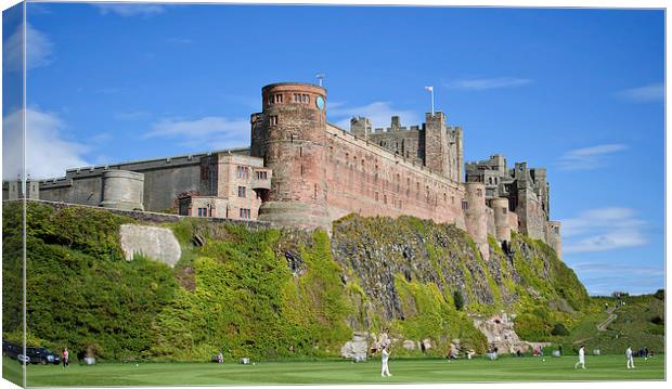 Bamburgh Castle in the summertime Canvas Print by Dan Ward