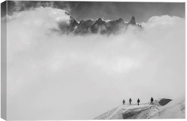 Into the clouds, Chamonix Canvas Print by Dan Ward