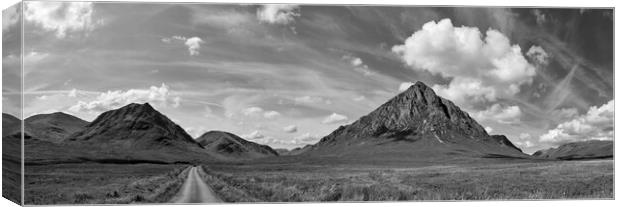 The road to Glen Etive, Scottish highlands Canvas Print by Dan Ward