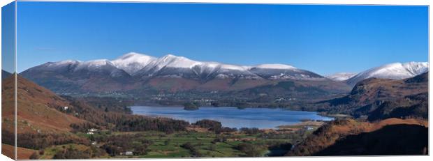Snow capped Skiddaw, The Lake District Canvas Print by Dan Ward