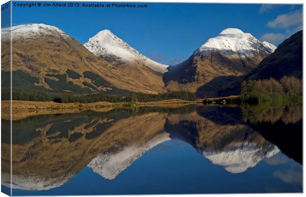 Reflections on a Glen Canvas Print by Jim Alford