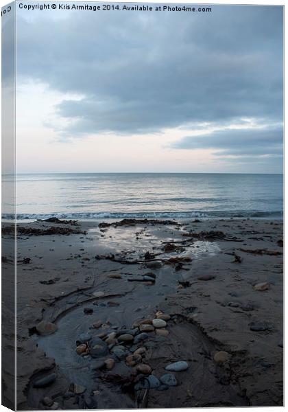 Runswick Bay Beach Canvas Print by Kris Armitage