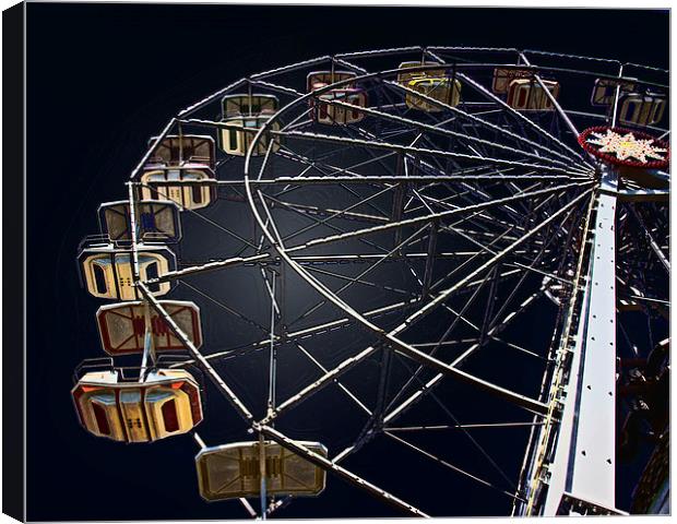 Ferris Wheel in the Night Canvas Print by Tom and Dawn Gari