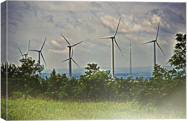 Windmills of the Laurel Highlands Canvas Print by Tom and Dawn Gari
