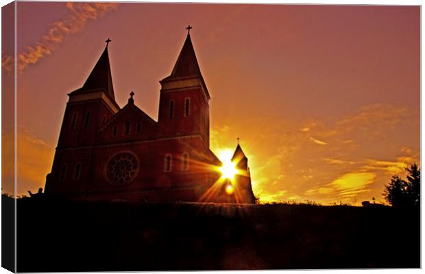 St Vincent Basilica at Sunset Canvas Print by Tom and Dawn Gari