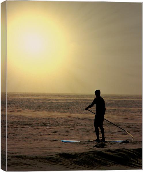 Paddle Surfer Canvas Print by Tom and Dawn Gari