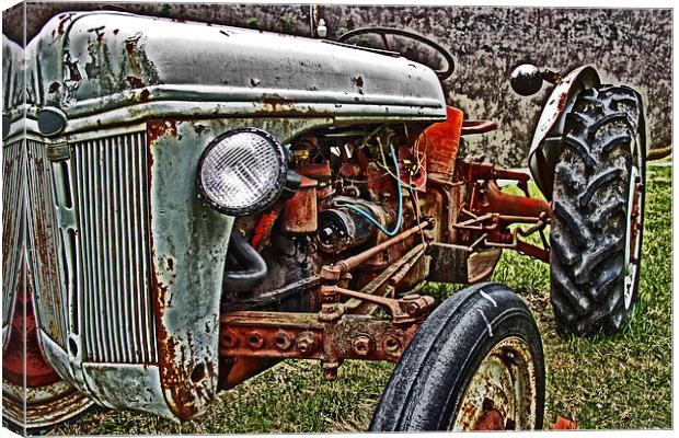 Old Rusty Tractor Canvas Print by Tom and Dawn Gari
