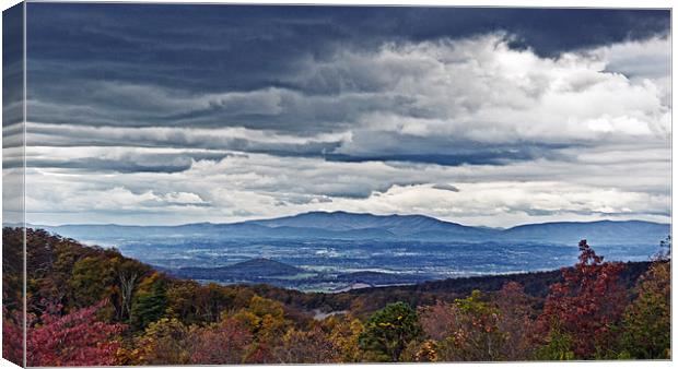  Fall Panoramic Of Skyline Drive Canvas Print by Tom and Dawn Gari