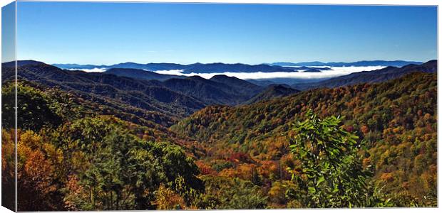  Smokey Mountain Panoramic Canvas Print by Tom and Dawn Gari