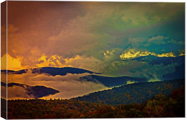  Colorful Morning On Skyline Drive Canvas Print by Tom and Dawn Gari