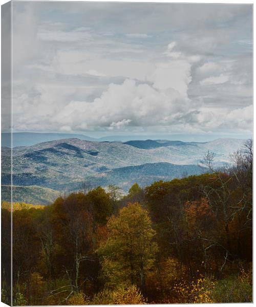 Looking Across The Valley Canvas Print by Tom and Dawn Gari