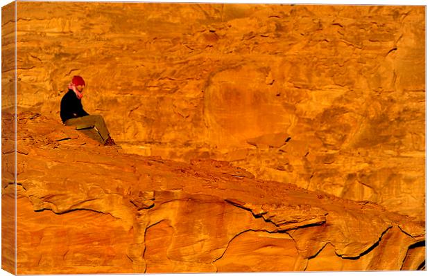 Wadi Rum Sunset Canvas Print by Gurinder Punn