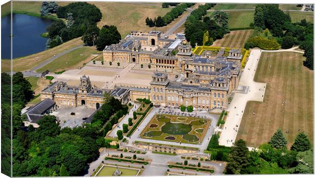 Bleheim Palace Aerial Canvas Print by Gurinder Punn