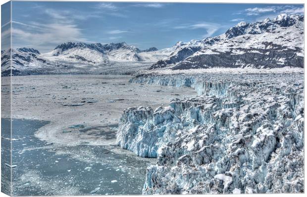 Columbia Glacier Alaska Canvas Print by Gurinder Punn