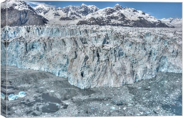 Columbia Glacier Face to Face Canvas Print by Gurinder Punn