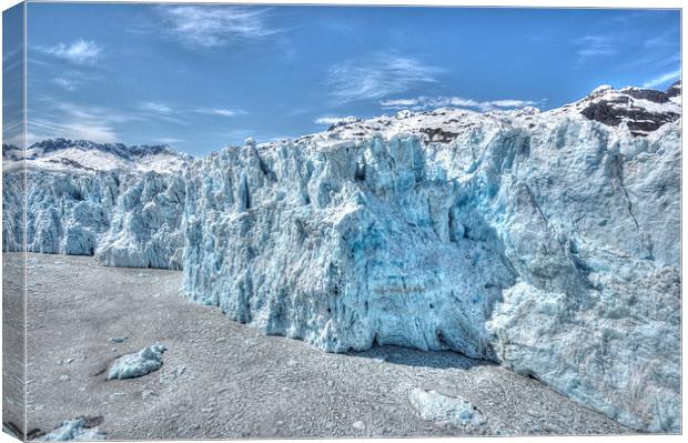 Columbia Glacier Side View Canvas Print by Gurinder Punn