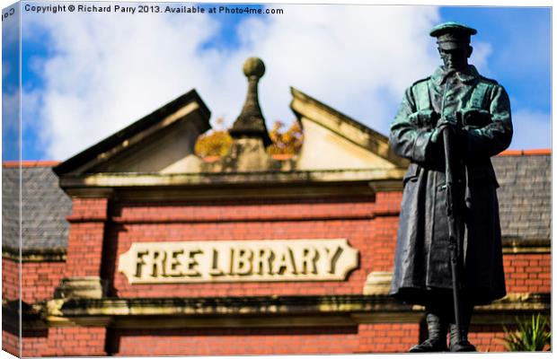 Whitchurch Library and War Memorial Canvas Print by Richard Parry